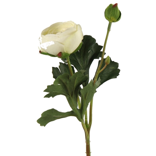Hvid Ranunkel 34 cm. Kunstig blomster