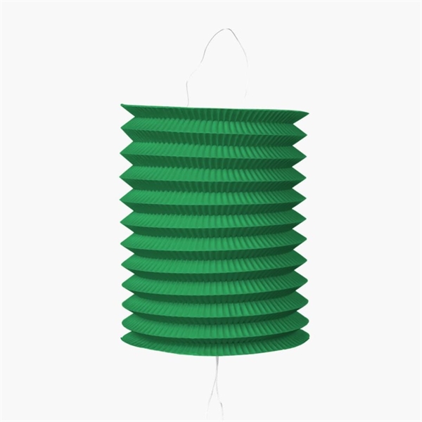 Papirlanterne Cylinder Ø16 cm. Mørkegrøn