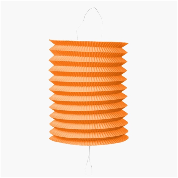 Papirlanterne Cylinder Ø16 cm. Orange