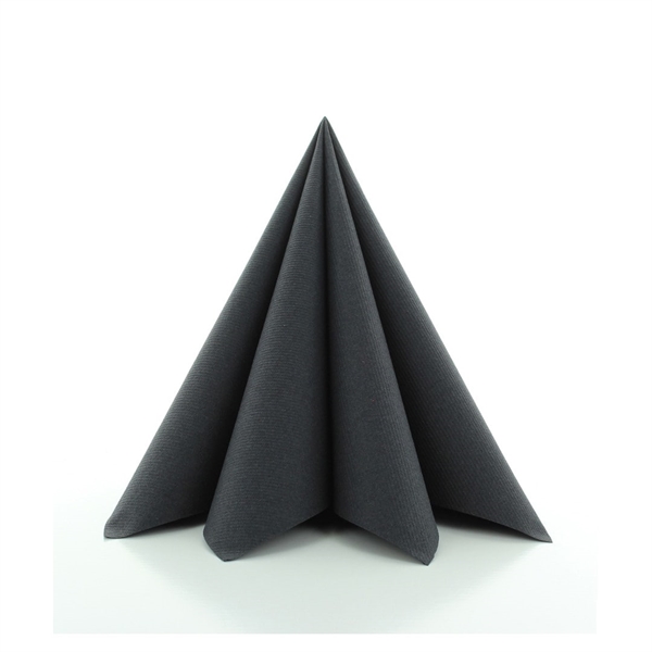 Vareprøve Airlaid stoflignede serviet 33x33 cm. Sort