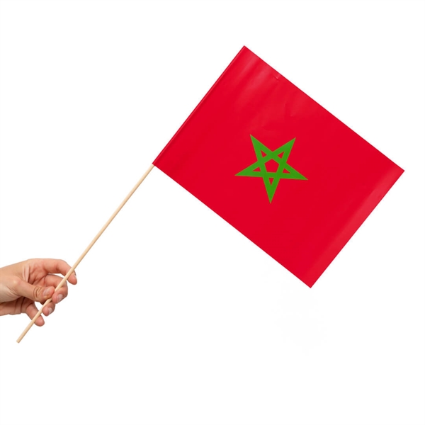 Papirsflag på pind 10 stk. Marocco