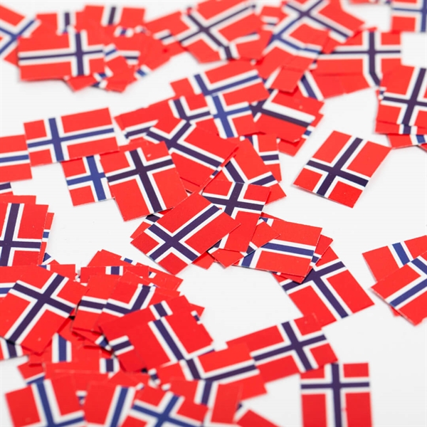Strøflag i papir 150 stk. Norge
