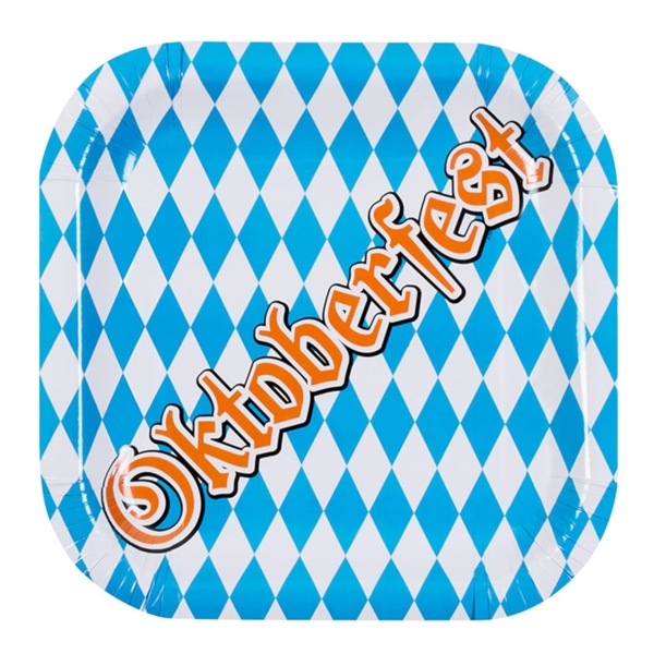 Tallerkener Oktoberfest 6 stk 25x25 cm.