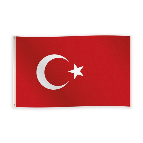 Flag i stof Tyrkiet 90x150 cm.