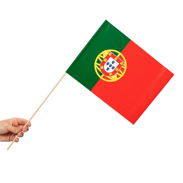 Papirsflag på pind 10 stk. Portugal
