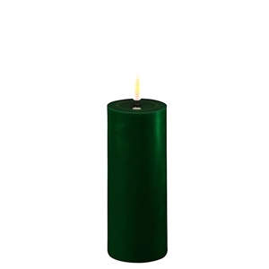 Deluxe HomeArt Real Flame Bloklys Mørkegrøn 5x12,5 cm.