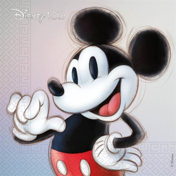 Disney Serviet Mickey Mouse 33x33 cm. 20 stk.