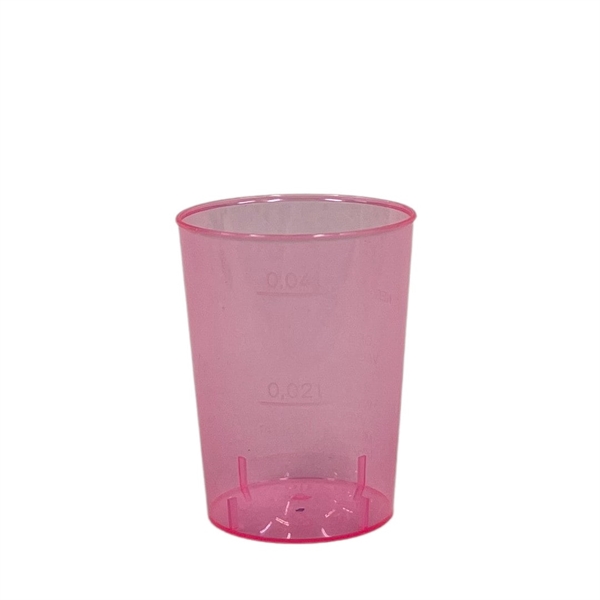 Starpak Rosa Plastik shotglas 4/5 cl. 40 stk