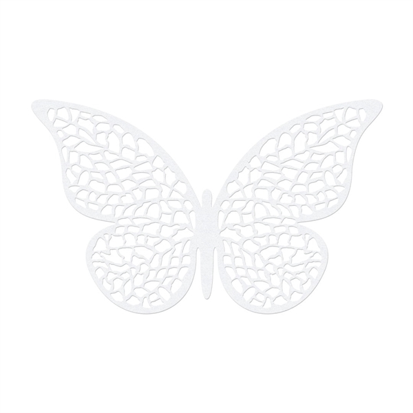 Deko sommerfugle 6,5 cm. 10 stk hvid