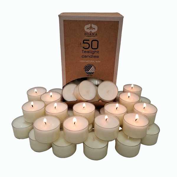 50 stk. 7 timers Svanemærket Fyrfadslys klar kop