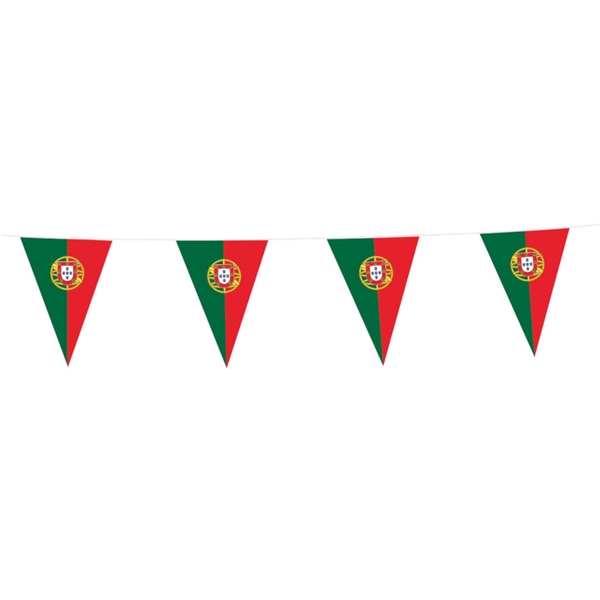 Vimpel Flagguirlande Portugal 10 meter 20x30 cm.